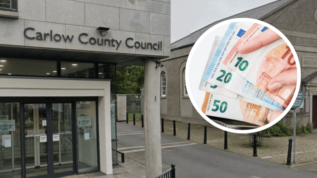 Carlow County Council’s offices and (inset) File Photo. Photo: Google Maps.
