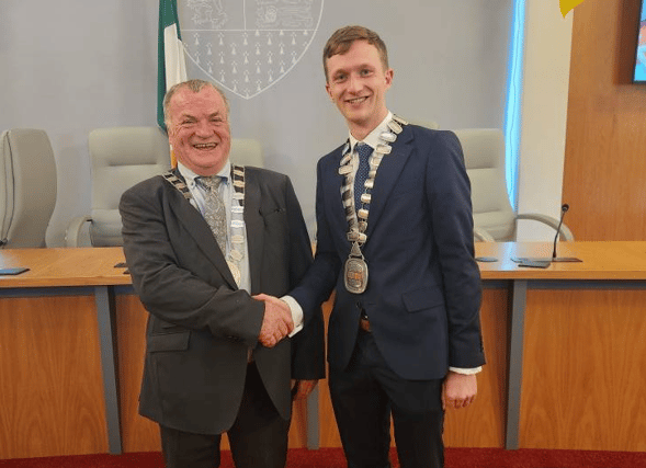 At the June Council Meeting pictured L:R - Cllr Ken Murnane, Cllr Daniel Pender