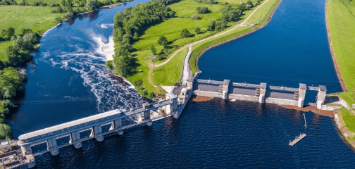 Pictured: The Ardnacrusha headrace and tailrace canal in County Clare. Image from Visit Clare 
