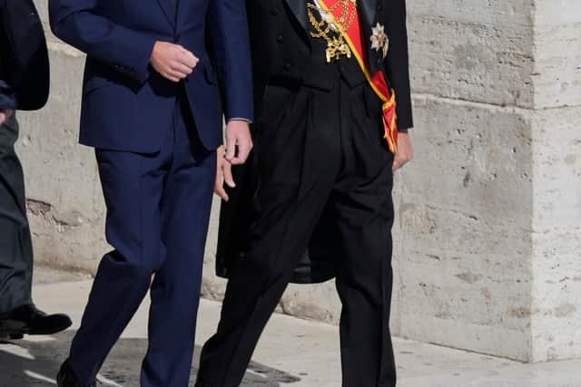 Sir Keir also paid his respects in front of Francis’s coffin.