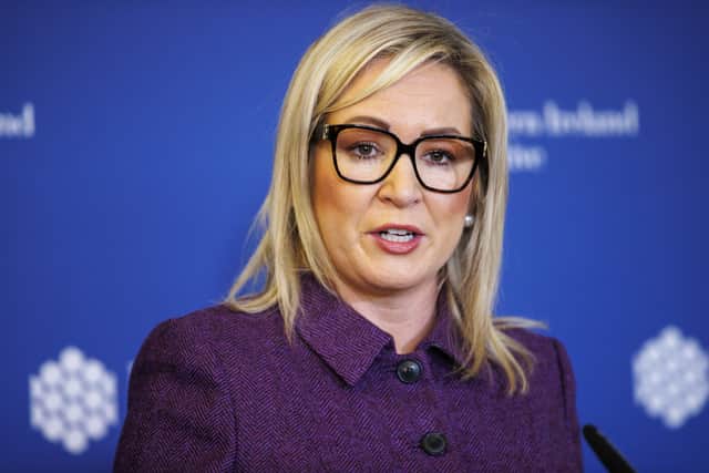 Ms O’Neill, along with deputy First Minister Emma Little-Pengelly led a trade delegation on a trip to North Carolina, but she returned home afterwards while Ms Little-Pengelly went on to Washington and met US President Donald Trump.