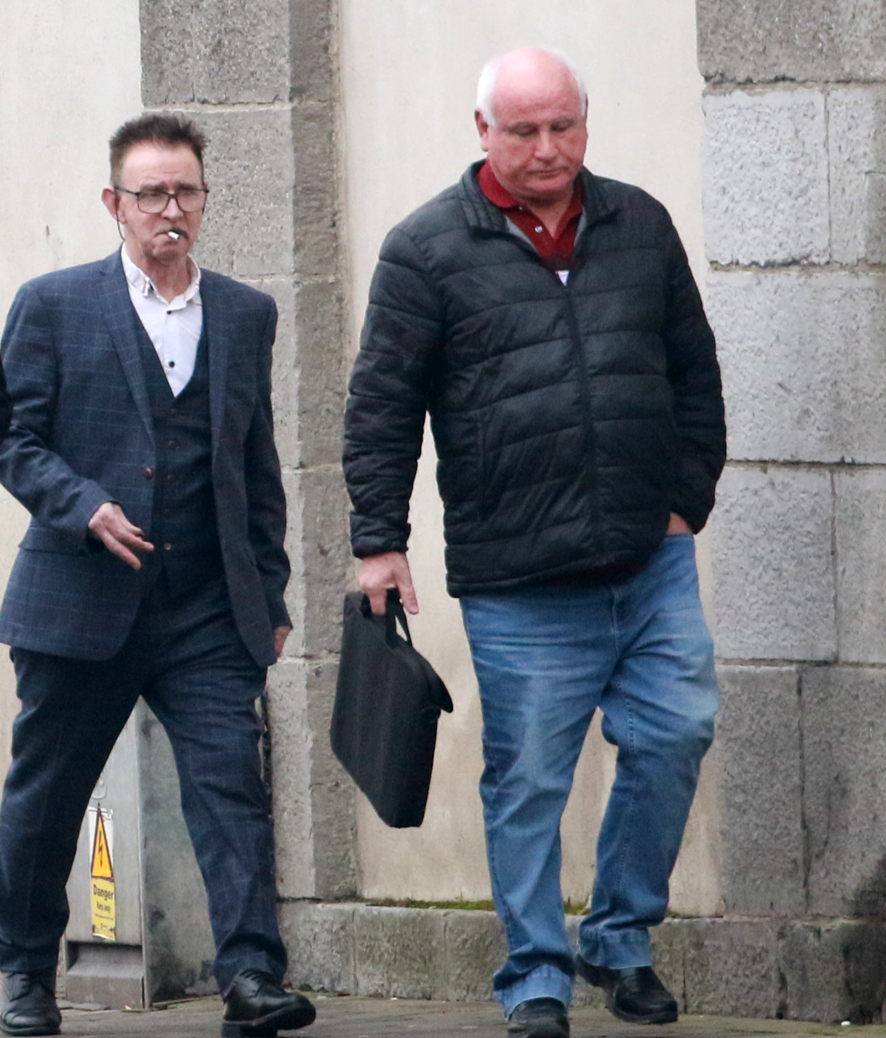 Convicted criminals Kenneth Dundon (left) and Anthony Kelly outside Limerick Courthouse on Thursday I PICTURE: Brendan Gleeson