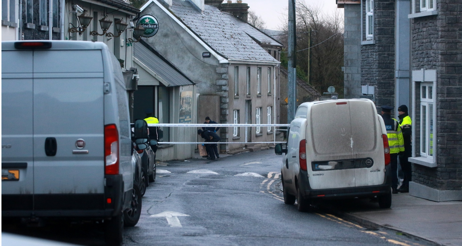 Gardai examining the scene of the incident in Rathkeale |PICTURE: Brendan Gleeson
