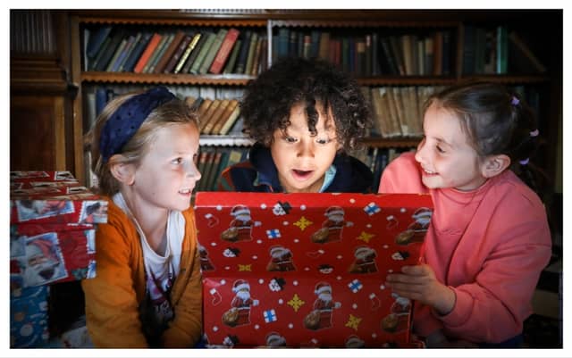 Pictured: Mia Munroe (age 7), Matthew Harper (age 7) and Daisy-Bow Browne (age 8)