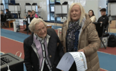 Bridget at the count centre, Photo: Virgin Media Twitter
