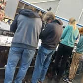 Votes being counted at the count centre in Loreto Secondary School, Kilkenny City