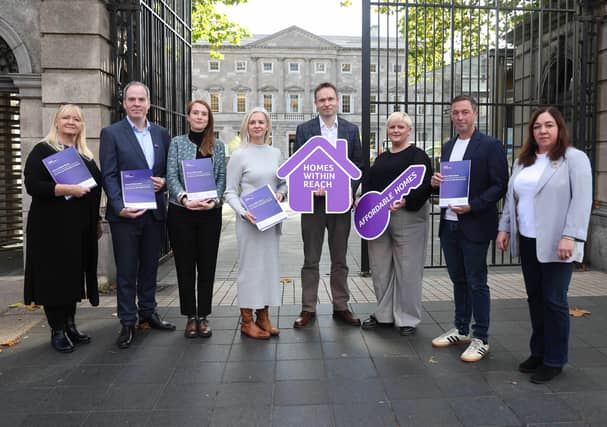 Patricia Stephenson, Carlow Kilkenny candidate for the Social Democrats (third from left), Cian O’Callaghan TD, Deputy Leader (fourth from right), alongside other candidates