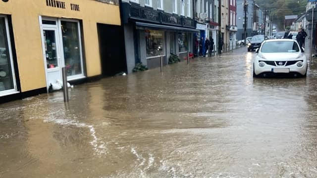 Flooding in Bantry on Saturday, October 5 PIC: E.Dillon via X