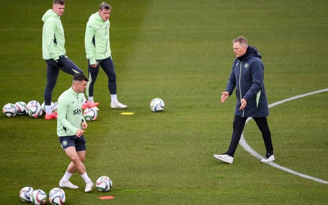 Head coach Heimir Hallgrimsson during a Republic of Ireland training session at the Helsinki Olympic Stadium in Helsinki, Finland. Photo by Stephen McCarthy/Sportsfile
