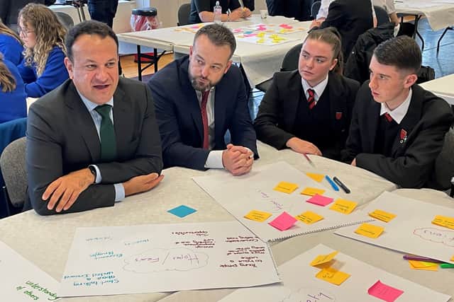 The peace accord does not currently envisage a two-stage process as suggested by former Fine Gael leader Mr Varadkar.