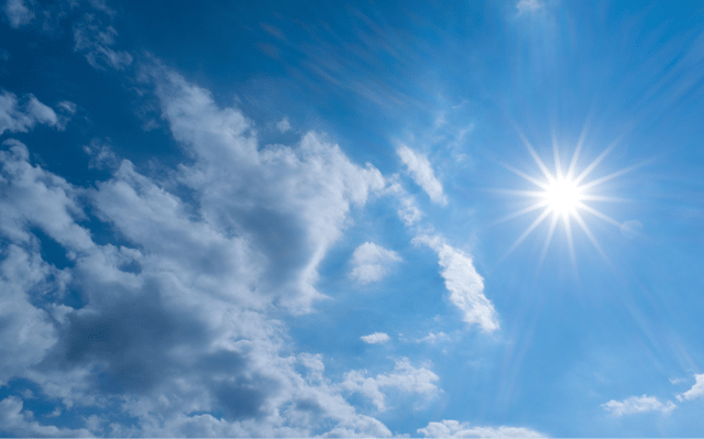 Highest temperatures of 18 to 20 degrees.