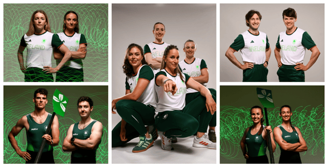Members of the Irish Rowing Teams