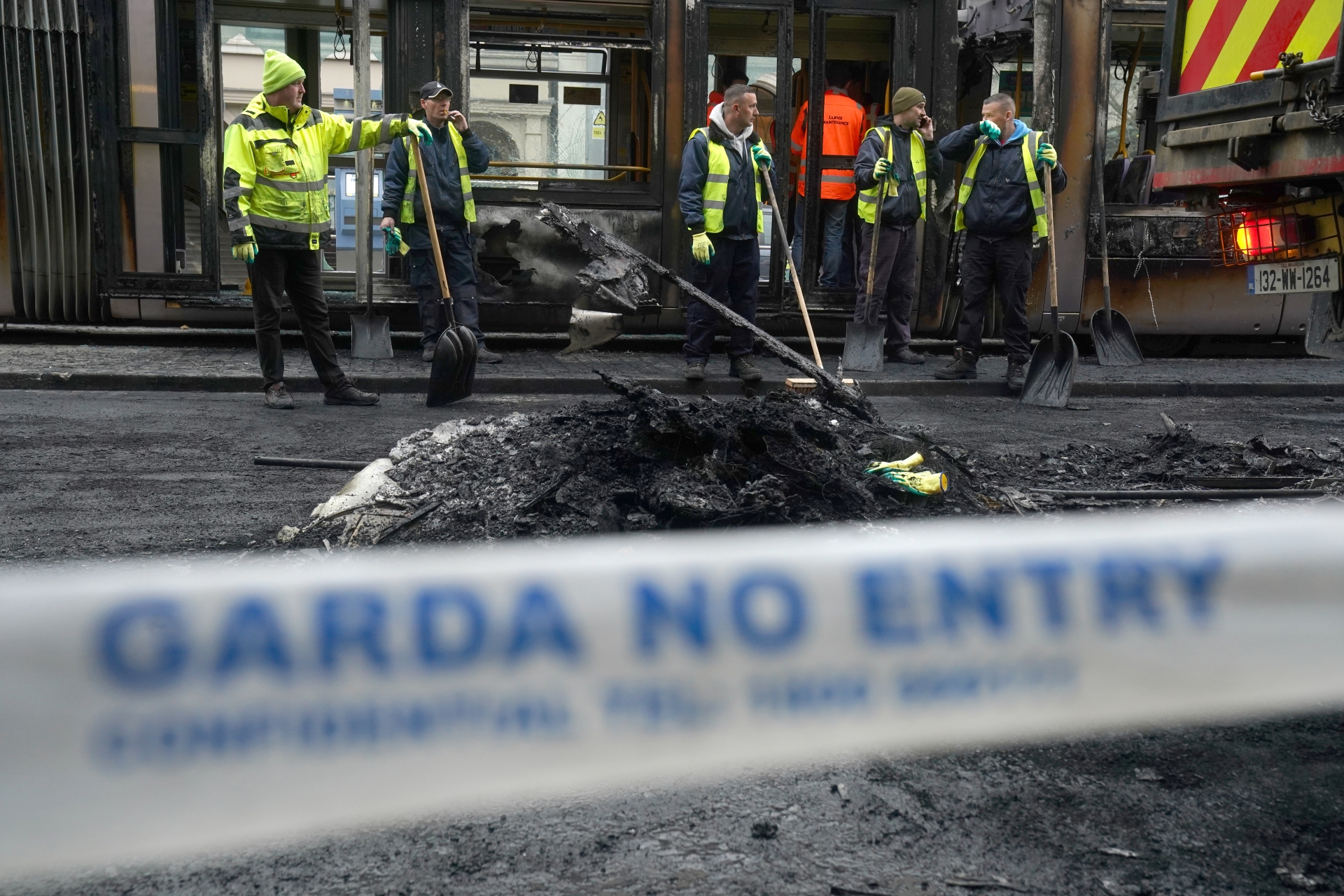 The clean up has been continuing in Dublin following Thursday's riots