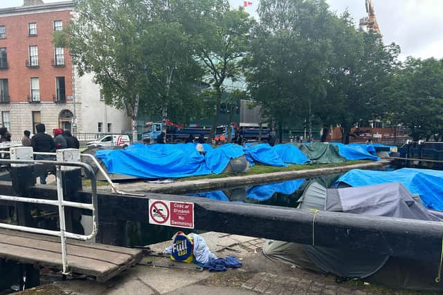 Contractors began erecting additional barriers around the site from 5am on Thursday.
