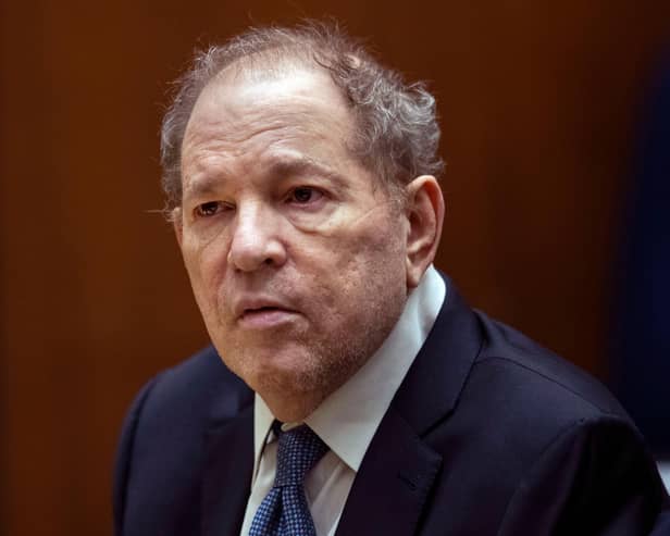 Former film producer Harvey Weinstein appears in court in Los Angeles (Etienne Laurent/Pool Photo via AP)