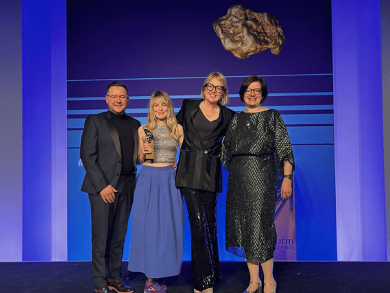 L-R Dr John Power, Brand Manager at South East Technological University; Susan Carberry, Design Director at Red Dog; Mary Doherty, Managing Director at Red Dog; and Katherine Brownridge. Photo: SETU
