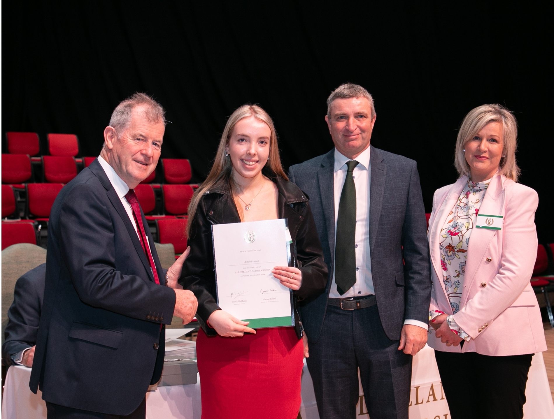 19,  Aimée Lennon St Leo's College Niamh Broderick Principal