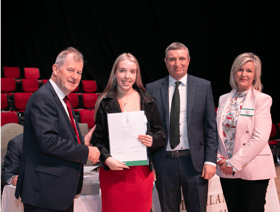 19, Aimée Lennon St Leo's College Niamh Broderick Principal