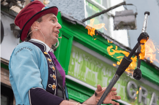 Playing with fire on Tullow Street, Photo: Carlow County Council