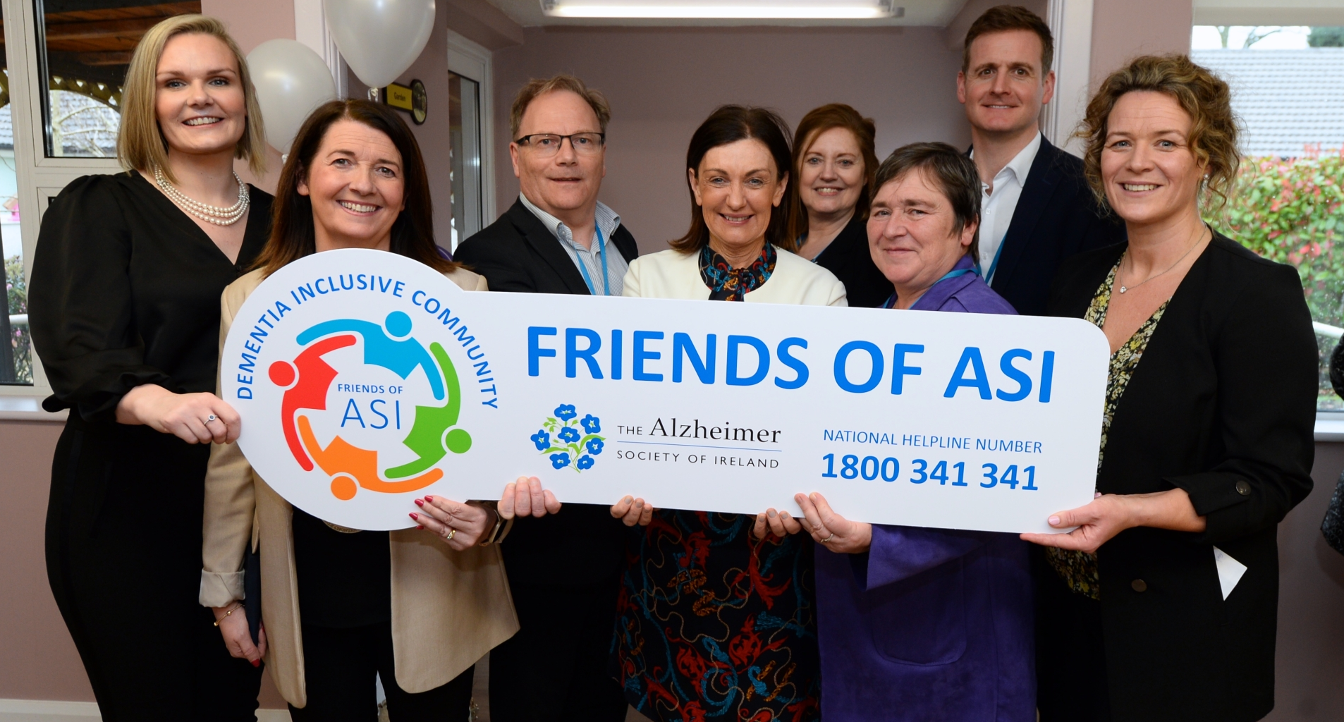 Alzheimer Society of Ireland Staff with Cathaoirleach Andrea Dalton, Photo: ASI