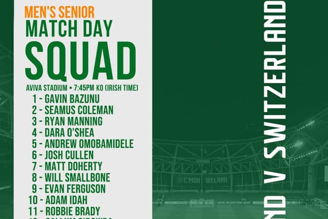 THE IRELAND SQUAD
