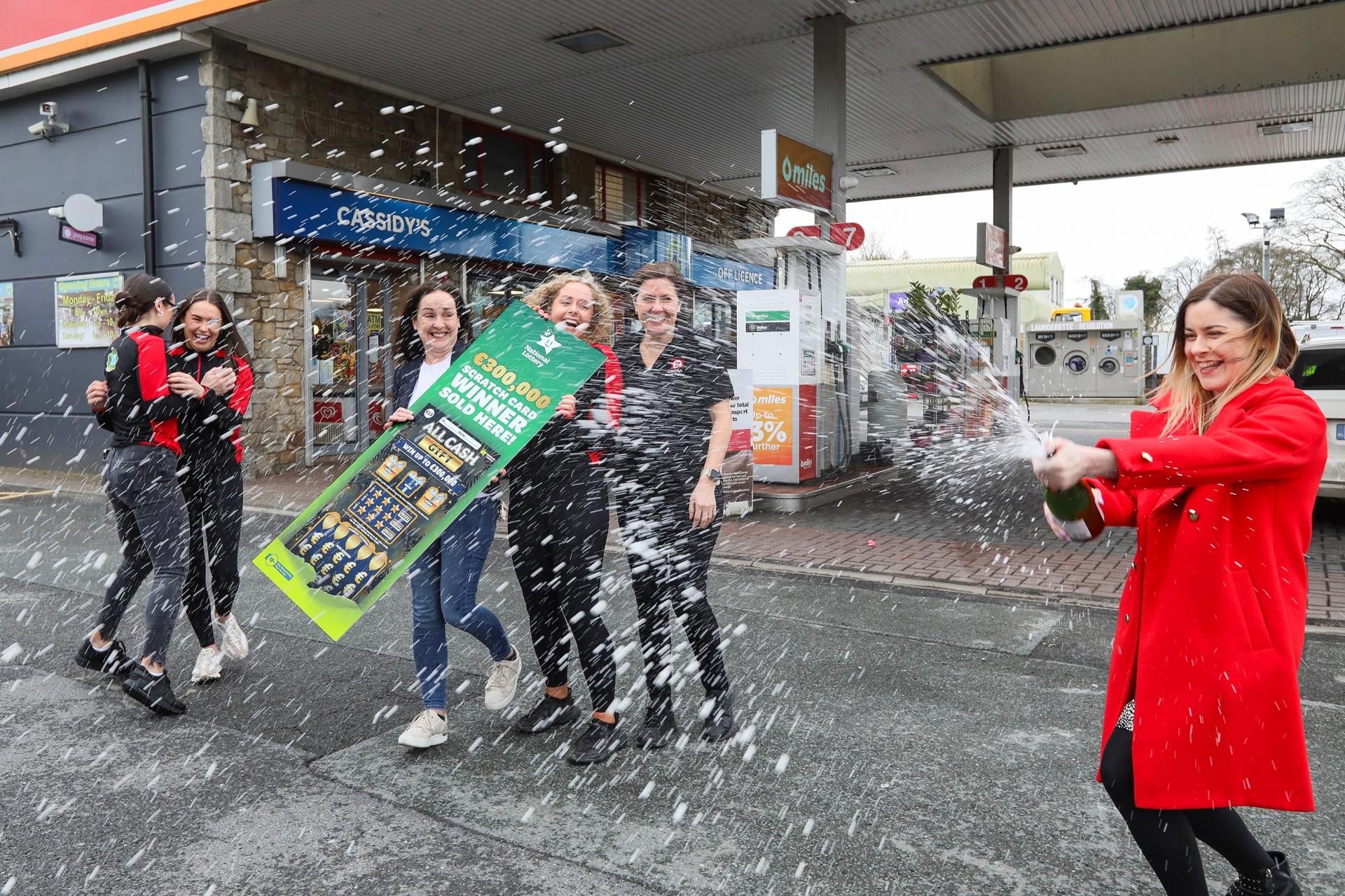 Staff at Cassidy’s XL store on the Dundalk Road in Carrickmacross, Co. Monaghan were thrilled to hear that they sold an All Cash Gift scratch card with a top prize of €300,000