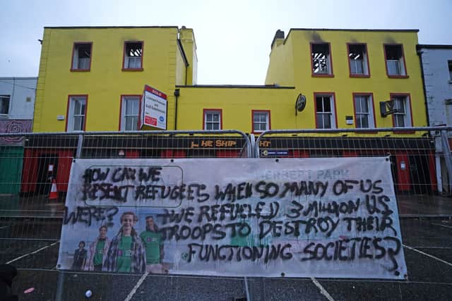 The former pub on Thorncastle Street was set ablaze in the early hours of New Year’s Eve amid speculation it was going to be used to house immigrants.