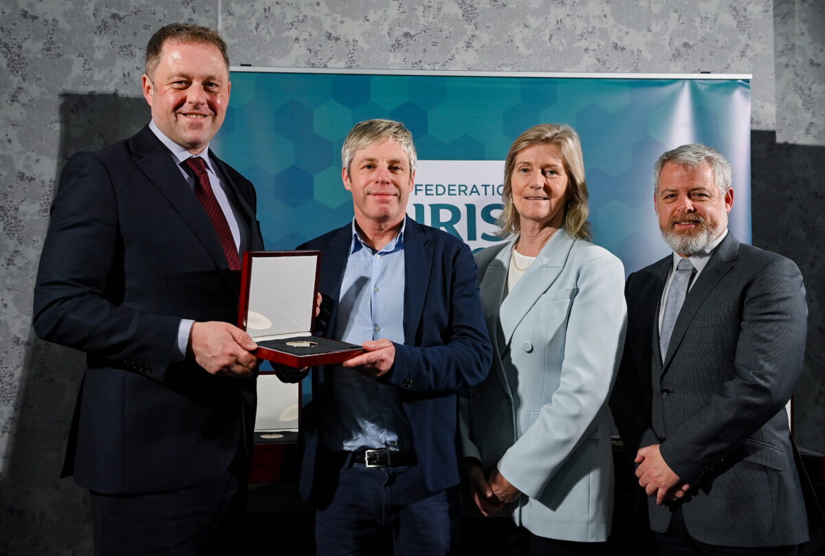 Stephen Dargan at last weekend’s Federation of Irish Sport Volunteers In Sport Awards
