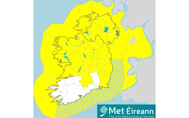 Met Éireann issue Status Yellow Rain warning for Carlow