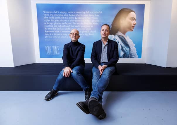 Ed Guiney and Andrew Lowe of Element Pictures, producers of the 'Poor Things' who received 11 Oscar Nominations today / PICTURE: Andres Poveda