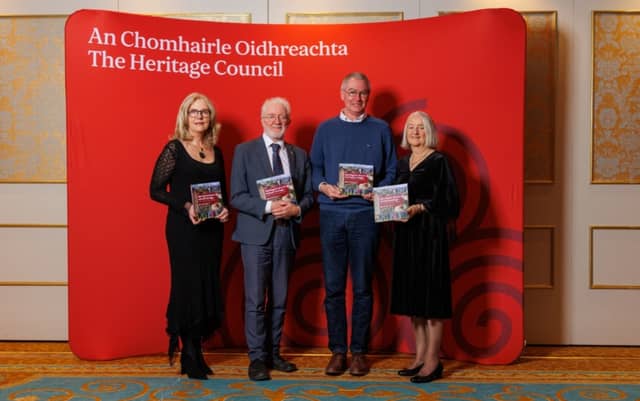 Carlow Heritage Officer Eoin Sullivan, CEO of the Heritage Council Virginia Teehan, Malcolm Noonan TD and Chairperson of the Heritage Council Martina Moloney