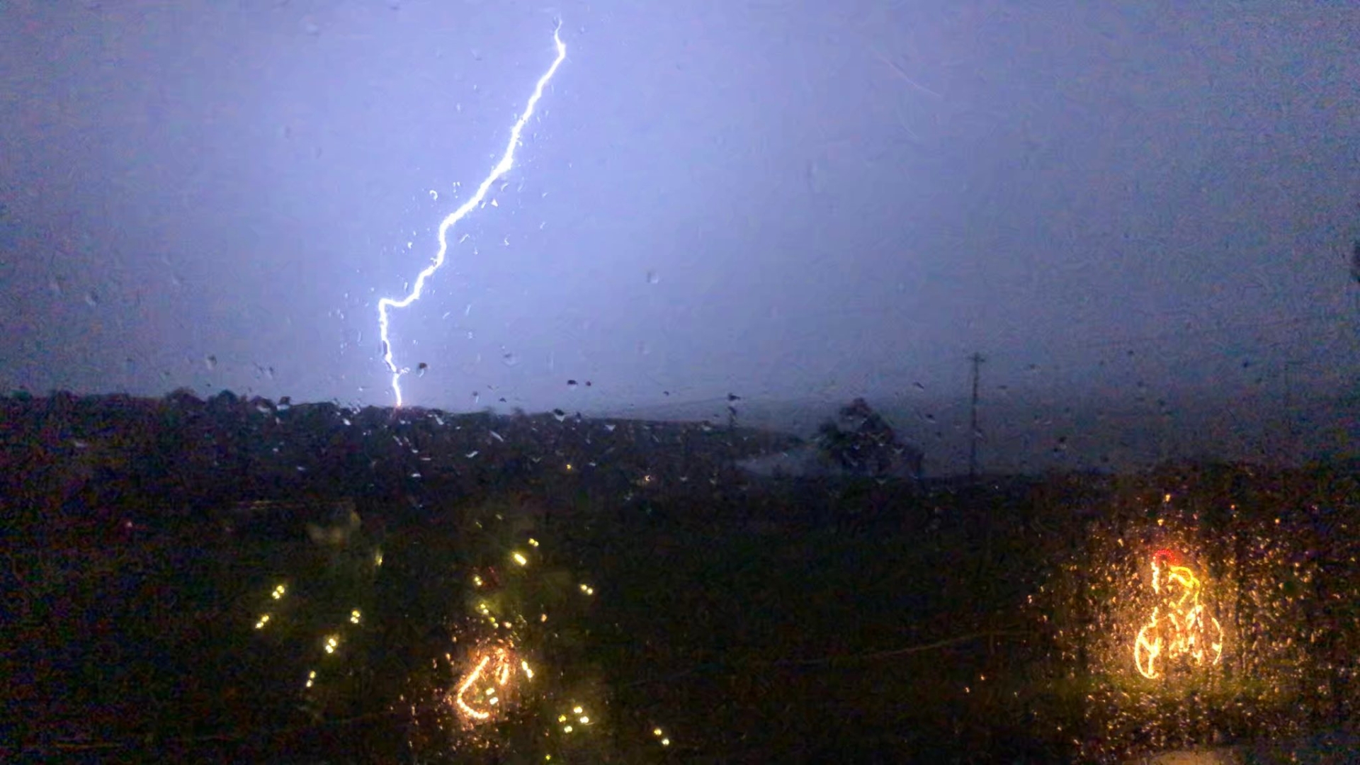 Lightning off the coast of Cork during Storm Gerritt | PICTURE: Alan Mac Cárthaigh via X