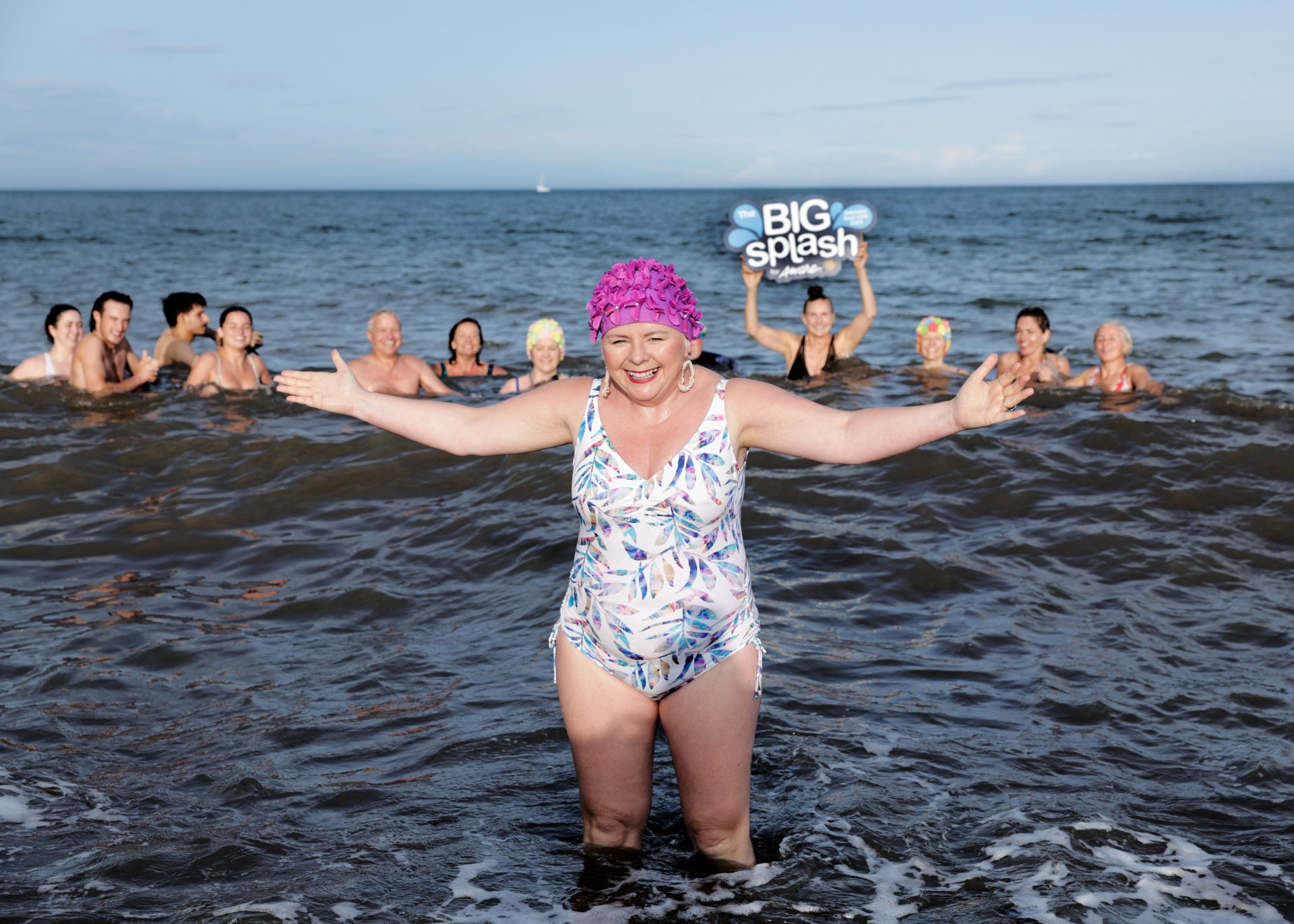 Ambassador June Curtin, founder of Snámhaí Sásta at the launch of The Big Splash for Aware