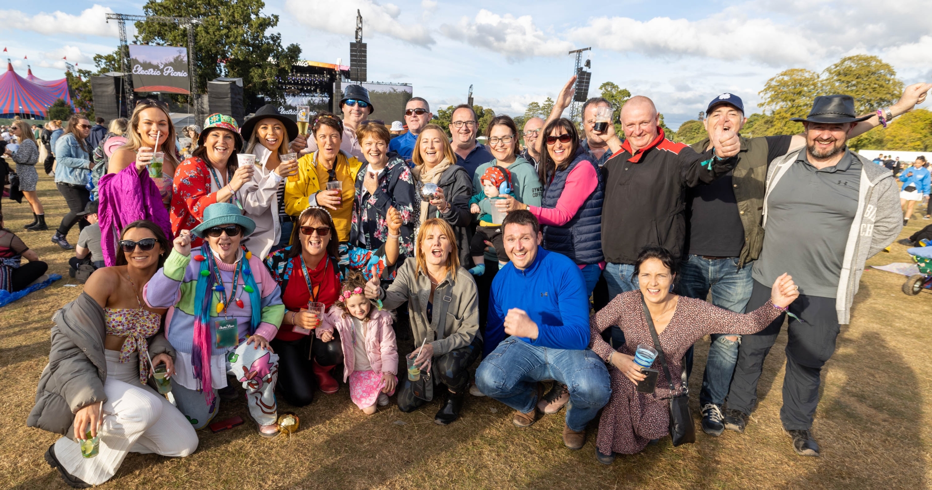 The Larkins lark around in Stradbally at Electric Picnic 2022. Pic: Alf Harvey