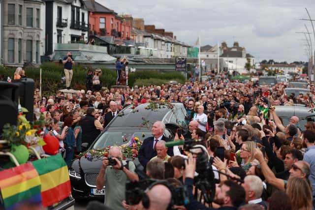 Thousands turned out in Bray, close to Dublin, to see her funeral procession last week.