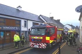 A fire appliance at the scene of a fire in Newcastle West | PICTURE: Adrian Butler