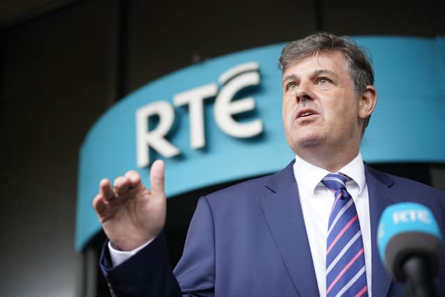 At a protest held outside RTE offices on Wednesday, staff expressed concern that the fallout from the controversy could lead to a drop in commercial revenues from advertising and fewer people paying the obligatory TV licence fee.