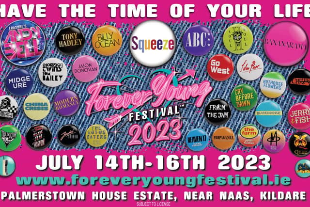 The fastest-growing festival in Ireland returns with a bang for its third year. 2023's Forever Young Festival, where the 80s come alive, will take place on July 14-16 at Kildare's beautiful Palmerstown House Estate and showcases some of the greatest artists of the 1980s.
