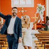 Newlyweds Conor Murray and Joanna Cooper following their private church wedding | PICTURES: Louise Brolly Photography