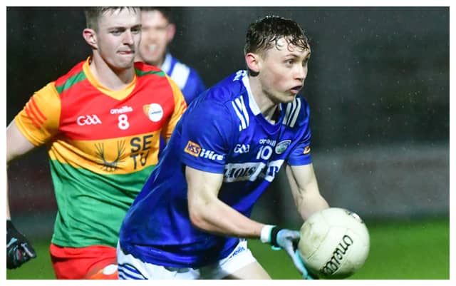 Josh Hogan in possession against Carlow Photo Denis Byrne