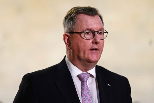 The DUP is currently blocking devolution at Stormont in protest at the terms of the post-Brexit Northern Ireland Protocol.