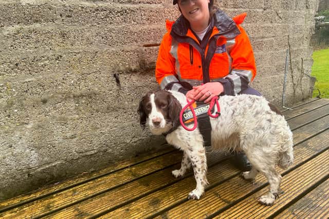 “Rossi just works for my love and my praise, but I give him a tennis ball just to make it look the part,” she said.