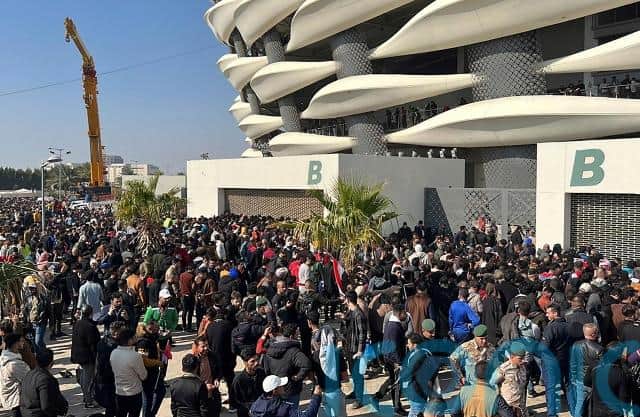 One person was killed and 60 hurt outside the Basra International Stadium, with some of the injured fighting for their lives, the Iraqi News Agency (INA) said.