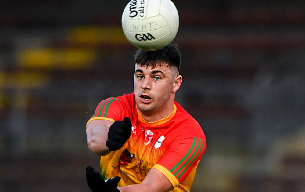 Carlow's Colm Hulton. PIC: Sportsfile