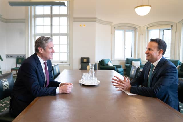 “We discussed the importance of finding solutions to the Northern Ireland Protocol that protect the Belfast (Good Friday) Agreement.”