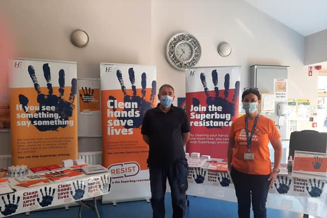 “These are infections that can happen in any healthcare service. In addition to healthcare workers and their need to wash hands very regularly throughout their work, patients and visitors also play a part in reducing the spread of infection by following advice on hand cleaning.”