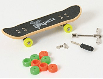 Tiny finger-sized skateboards...