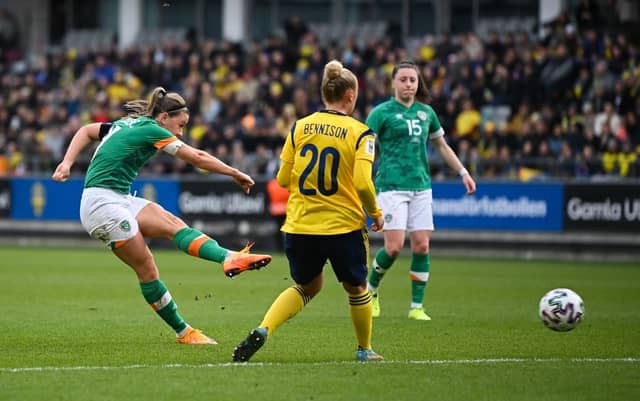 WATCH: Republic of Ireland star Katie McCabe scores against Sweden