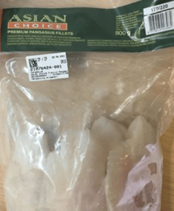 According to the Food Safety Authority of Ireland (FSAI), a batch of Asian Choice Premium Pangasius Fillets from Vietnam is being recalled after chlorates (typically a disinfection by-product) were detected at "unacceptable" levels. 