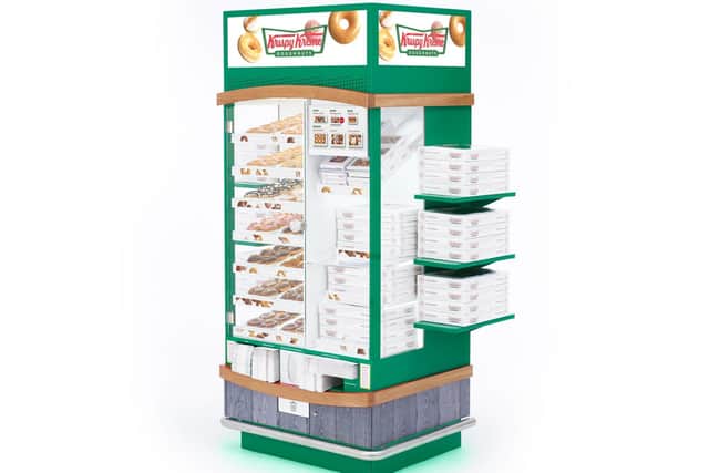 Customers in Carlow can choose their own three pack or dozen from the delicious range of single doughnuts along with Bites and Minis from Krispy Kreme’s state-of-the-art digital display cabinets.